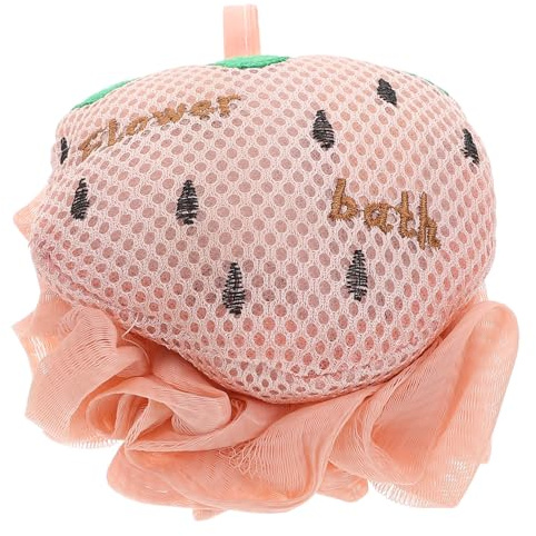 Healvian Esponja Exfoliante Corporal Doble Grande 1 Unidad Color Rosa Loto para Baño Niños y Adultos Diseño Coreano Dibujos Animados Uso Corporal