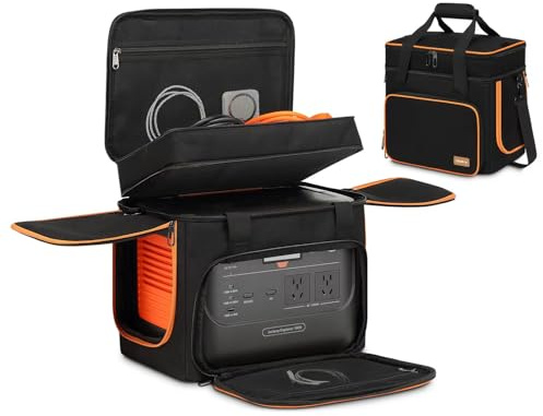 Bärbar bärväska kompatibel med Jackery Explorer, svart, L(Fits 880/1000W), avslappnad