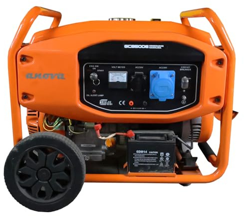ANOVA - Generador Gasolina | 8,5 kVA arranque eléctrico | Para Suministro Eléctrico en Obras, Camping y Emergencias | Diseño Robusto y Larga Durabilidad