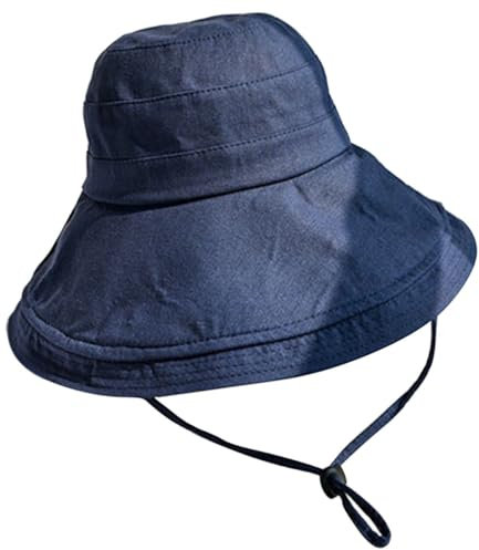 MAKFORT Sonnenhut Damen Weich Faltbarer Fischerhut Baumwolle Breite Krempe Gartenhut Strand uv Sommerhut Damen
