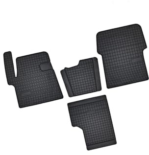 Bär-AfC OP62366 Lot de 4 Tapis de Sol Voiture en Caoutchouc avec Bord surélevé Noir