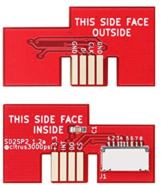 SHEAWA Professional Micro SD Card Adapter TF Card Reader for Game Cube SD2SP2 SDLoad SDL Adapter (Red)