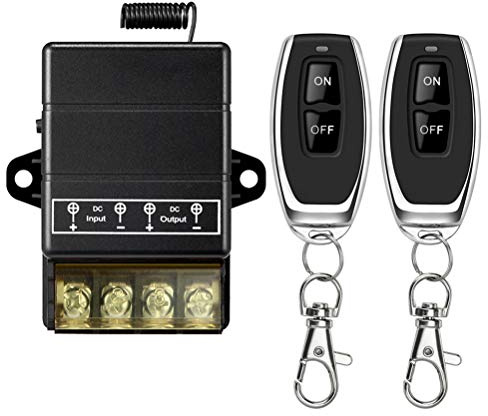 dstfuy Wireless Remote Switch 12V, DC 12V/24V/48V/72V/40A Relay, RF Switch for Garage Door, Fan, Lamp, Water Pump, Truck Lights with 328ft Long Range