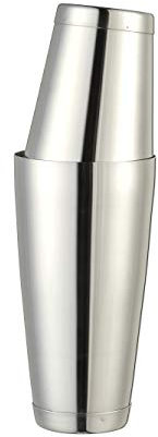Set shaker da cocktail Boston deluxe, in acciaio inossidabile, doppio bicchiere metallico 850ml + 530ml con base stabile
