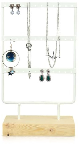 HERCHR Soporte Organizador para Joyas, Organizador para Pendientes con 36 Agujeros, Expositor para Pendientes, Estante para Pendientes para hogar y Tienda