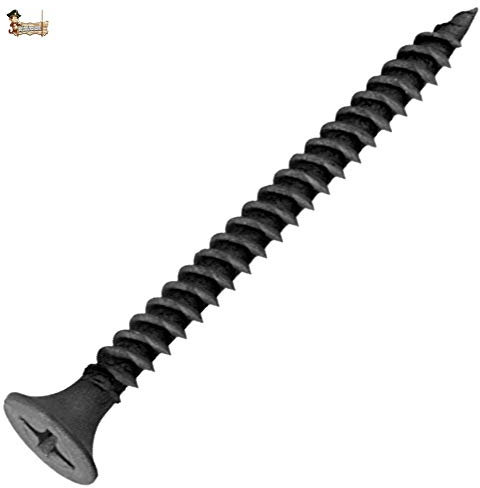BricoLoco Tornillo pladur. Fosfatado negro. Para la colocación de placas de cartón yeso. Techo, pared,… Huella Phillips en cruz. (100 uds. 3,5x35)