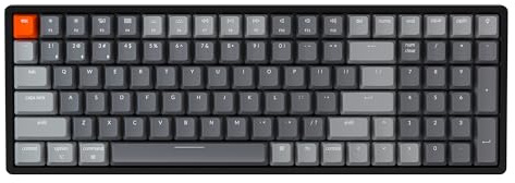 Keychron K4 Wireless Bluetooth/USB Wired Gaming Mechanical Keyboard, Compact 100 Keys 96% Layout RGB LED Backlit Gateron G Pro Blue Switch N-Key Rollover, Aluminum Frame for Mac Windows, Version 2
