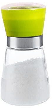 BuyWeek Macinapepe, 180 ml Macina Sale e Pepe Manuale Trasparente Bottiglia Macina Spezie Strumento per la Cucina di Casa (Verde)