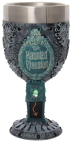 Enesco Verre à Calice, résine et Acier Inoxydable, Multicolore, 18 cm