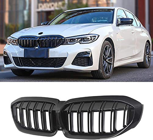 Gangying G20 G21 Grille De Calandre Avant pour BMW 3 Série G20 G21 Calandre De Voiture Grilles Noir Brillant Double Lattes 2019 2020 2021