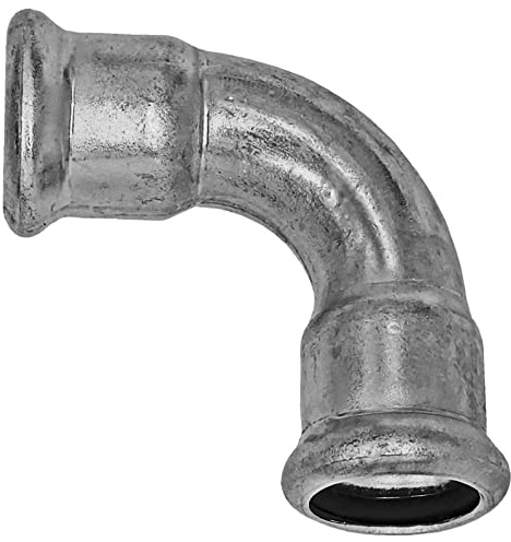 MegaHaustechnik Winkel 90 Grad 18x18 Pressfitting aus Edelstahl V4A für Rohr-Außendurchmesser 18mm zum Verpressen M-Kontur, Trinkwasser geeignet, VA INOX