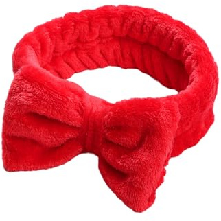 WUUISDNX Diadema decorativa bonita, portátil, elegante, reemplazo de lazo, maquillaje, diadema para mujer, adorno para la cabeza, regalo de cumpleaños, Rojo