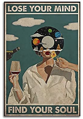 yydds Poster vintage Perdi la Mente Trova la Tua Anima - Stampa su tela - Estetica - Decorazione per interni e ufficio - 30 x 45 cm - Stile senza cornice