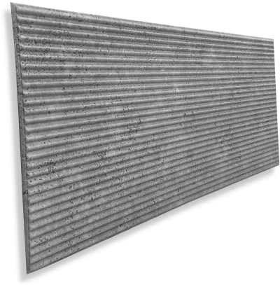 3D Paneele Lamellen Nachbildung Wandpaneele Deckenpaneele Wanddekoration - Styropor Artig 3mm stärke - Polystyrol XPS (Betonlook 43)