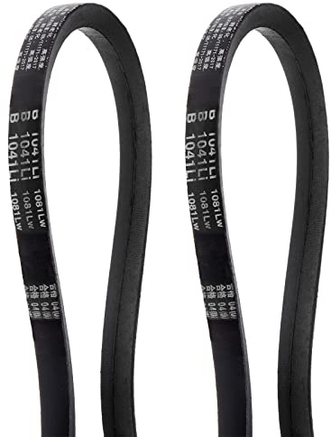 sourcing map 2Stk B-1041 Keilriemen Antrieb Gürtel 1041mm(40.99) Innen Umfang 17mm Obere Breite Gummi für Kraftübertragung