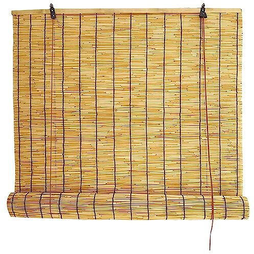 Bambusvorhang Für Fenster, Natürlicher Schilfvorhang, Terrasse Bambusrollo Aussenbereich, Angepasst, Für Garten/Balkon/Veranda (Size : 120x270cm)