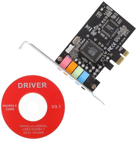 Gadpiparty 3pcs Pcie to Internal Sound Card Low Profile Bracket Interfaces Digital Sound Pcie Audio Card for Gaming and Home Theater System