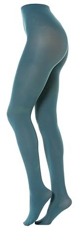 Gi&Gi Collant Femme Opaque 50 Deniers, Taille Haute, en Microfibre Douce, Multicolore, Ceinture Confortable (FR/ES, Alpha/lettres, S, M, Taille normale, Taille normale, bleu paon)