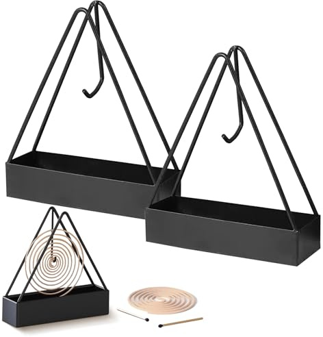 2 Pezzi Porta Zampirone da Esterno, Porta Spirale Antizanzare, Porta Bobine Triangolari per Zanzare, Porta Zampironi con per Casa Campeggio, Viaggi Anti Zanzare