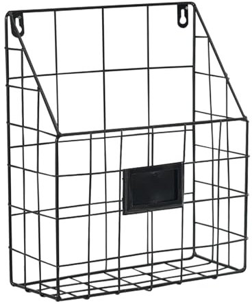 ETUCYNG Porte-journaux mural, porte-journaux en fil métallique, Support de rangement pour journaux, Organisateur de stockage à structure stable pour le courrier, les livres, les brochures et toutes