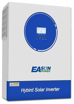 POWLAND 11KW Inverter ibrido 48V, 2 ingressi FV, funziona senza batteria, inverter off-grid a onda sinusoidale pura, FV 60-500VDC, per batterie al piombo e al litio 48V, con modulo WiFi (SMG 11KP)
