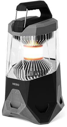 NEBO Galileo 1600 Flex - 1600 Lumen Laterne - Wiederaufladbare Campingleuchte & Powerbank - 360° LED Beleuchtung & IPX4 Wasserdichtigkeit