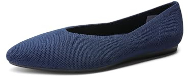 DREAM PAIRS Bailarinas Mujer Zapatos Planos Comodos con Soporte para el Arco,Size 38.5,Armada,DWUMFA2505