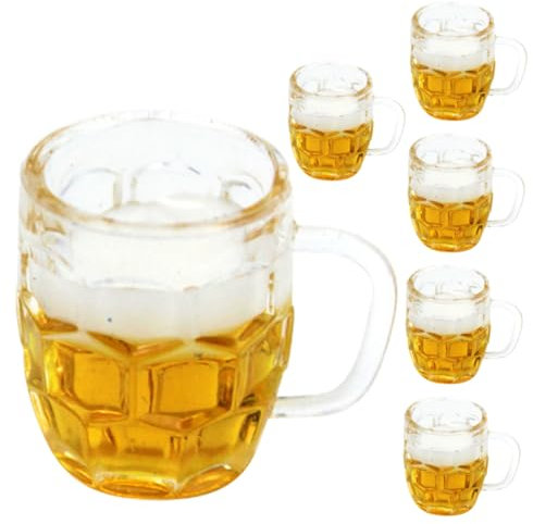 PHENOFICE 6stücke Miniatur Bierkrüge Deko Für Und Kreativprojekte Fotorequisiten Für Miniaturszenen