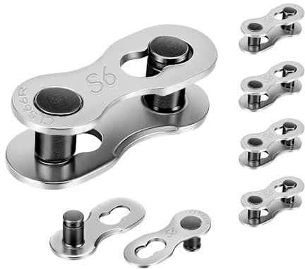 Fahrräder Kettenglieder, 5-Paare Kohlenstoffstahl Schnellverschluss Kette Mater Link Magic Joint Connector Fahrrad Kette Upgrades Ersatzteil für 8 9 10 Speed Bikes Kette (9 speed)