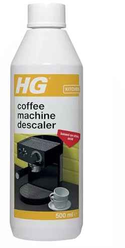 HG Coffee Machine Descaler 500ml Biodegradable Citric Acid Formula Odourless Limescale Remover for Espresso & Pod Machines Compatible with Nespresso, Dolce Gusto, Tassimo & More Yellow - 1 Pack