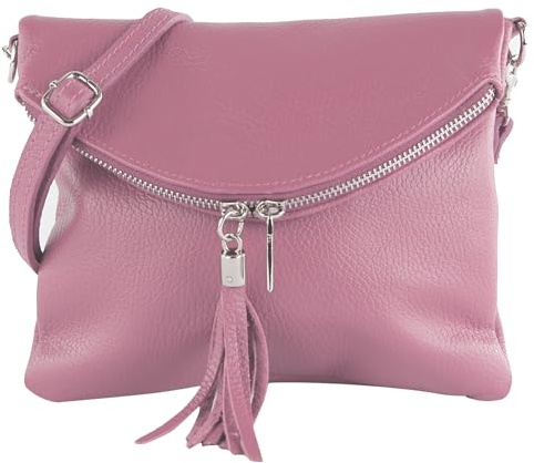 Modamoda de T07L / T139L - Petit sac à bandoulière en cuir pour femme - 2 modèles - Fabriqué à la main en Italie, s