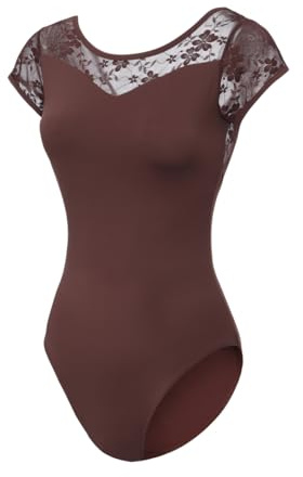 ModLatBal Women and Girls Short Sleeve Leotards for Ballet Dance Bodysuit