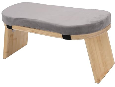 Domary Klappbare Meditationsbank, Zen-Meditationshocker, Kniender Hocker mit Magnetverschluss, Faltbares Design, Weiches Baumwollkissen für Zuhause, Meditation, Entspannung, Yoga