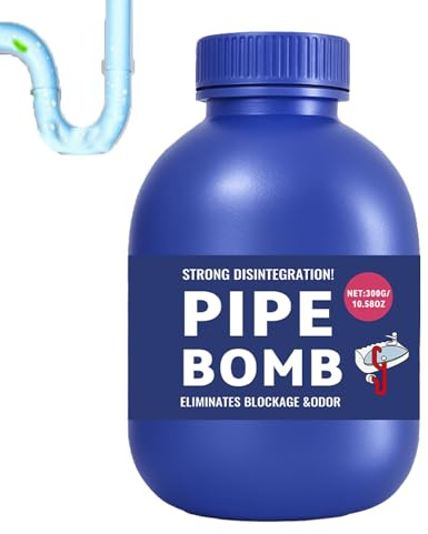 Polvere Sturatubi Potente 300g, Sgrassatore e Disincrostante per Scarichi Cucina, Bagno e WC, Pulizia Profonda delle Tubature Non Corrosiva, Rimuove Blocchi e Cattivi Odori