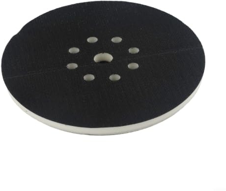 Almohadilla de repuesto para lijadora de paneles de yeso de 9 pulgadas, diseño de 8 agujeros con montaje de rosca de 6 mm, placa de lijado de espuma ABS negra dura compatible con lijadoras de yeso