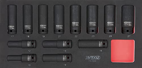 KS Tools 713.1032 Module de douilles longues à chocs 1/2'' 12 pans - 13 | Module de douilles longues à chocs 1/2'' 12 pans, 13 pièces