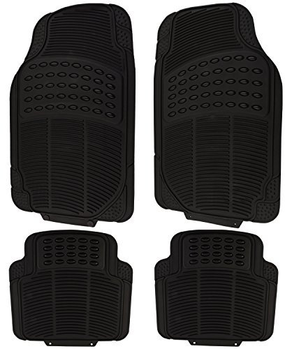 eSituro Universal Auto Fußmatten Automatten Gummimatten Set Schwarz