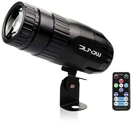 Pinspot Light with Remote, JLPOW Super Bright Mirror Ball Spotlight, Mini 15W RGBW LED Beam Spot Lights Stage Effect Lighting, Best for DJ Disco Party Bar Club Show Wedding Children's Theater