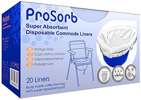 Prosorb Super Absorbent Disposable Commode / Bed Pan Liners Pack of 20