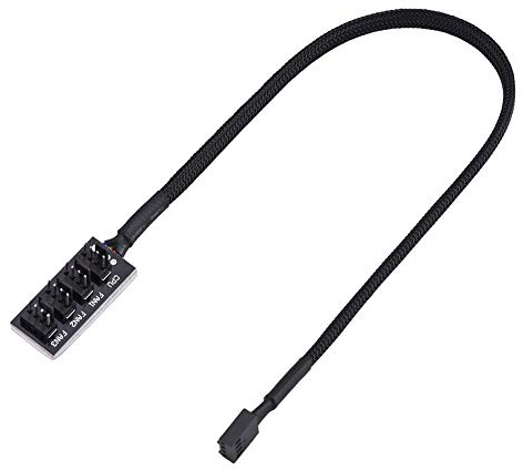 Yosoo Health Gear 4-poliges Lüfterteilerkabel, Computer-PC-Lüfter-Stromverlängerungskabel für Computer-ATX-Gehäuse 4-poliges Lüfterkabel (15 Zoll)