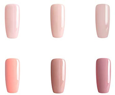 BLUESKY Gel Polish, Nude Set, Pink, Nude, Peach (Requires Curing Under Uv/Led Lamp), 10 ml