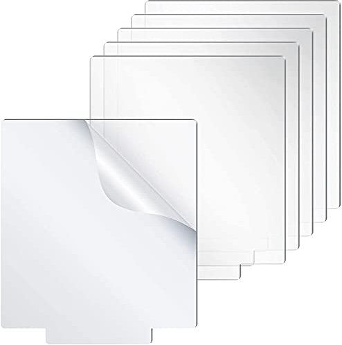 Chulovs 6 Stück Acrylplatte klar gegossen für LED-Lichtsockel, 0,08 Zoll / 2 mm dick, transparente Plattenplatte mit Schutzfolie, Tischschilder DIY Display Projekte Handwerk (Rechteck)