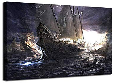XUSANSHI Leinwand Wandbild Segeln im Meer Leinwand Wand Kunst Malerei Bilder Für Wohnzimmer Wohnkultur Kein Rahmen 50x70cm