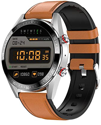 ESSONIO 36MM Smartwatch Sport IP68 Wasserdichter Fitness-Tracker mit Voll-Touchscreen und Herzfrequenz-Schlafmonitor Valentinstagsgeschenk，Geeignet für Radfahren, Büro und Laufen
