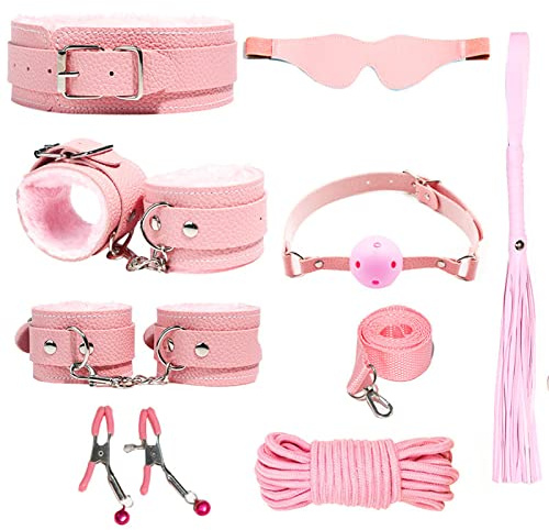 PRAQIA Boule de Noël 8 pièces Accessoires de la scène de Noël Ensemble de Sport pour la Chambre Taille Ajustable (Rose)