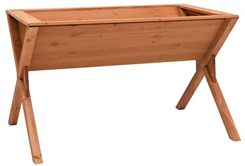 BULANED Hochbeet, Pflanzkübel, Kräuterbeet, Hochbeete-kit, Pflanztrog, Vertikalbeet, Pflanzgefäße, Pflanzencontainer, 90x55x56 cm Tannenholz