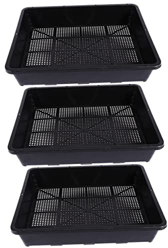 SEWOART 3piezas Bandejas De Cultivo Rectangulares para Agricultura y Jardín Balcón Diseño De Resistente y Ligero para Huertos Casa y Jardines De Flores