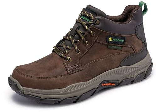 Skechers herr x John Deere RESPECTED Landin ankelkänga, brun, 8 UK, Brun, 42 EU