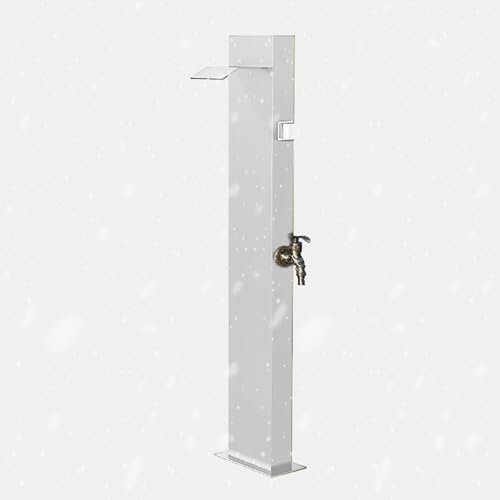 Colonna Acqua Giardino da Esterno, Fontana da Giardino Moderna, Colonna per Rubinetto da Cortile con Accessori di Montaggio, Irrigazione/Lavaggio del Cortile(Wit)