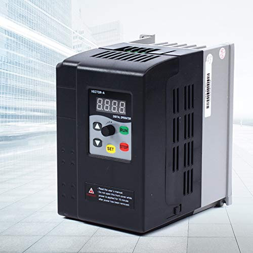 MEELRYD Convertidor de frecuencia VFD, regulador de velocidad 1.5/2.2 kW, 220 V/380 V, 1 HP/3 HP, transformador de automatización industrial (entrada de 1 fase y salida de 3 fases)